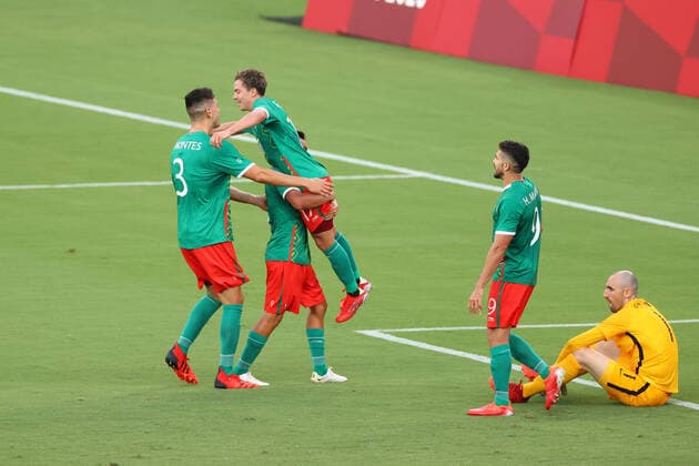 Mexico team group, Mannschaftsbild, Totale (MEX), JULY 22, 2021 - Football Soccer : Men s First Round Group A match between Mexico - France during the Tokyo 2020 Olympic Games, Olympische Spiele, Olympia, OS at the Tokyo Stadium in Tokyo, Japan. Noxthirdxpartyxsales  (165159385)