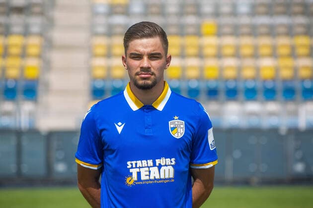 Jena , 220721 , Football Regionalliga , FC Carl Zeiss Jena , Appointment appointment , Portraits in the picture Silas Hagemann