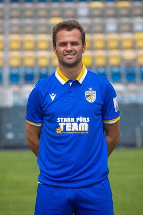 Jena , 220721 , Football Regionalliga , FC Carl Zeiss Jena , Appointment appointment , Portraits in the picture Fabian Eisele