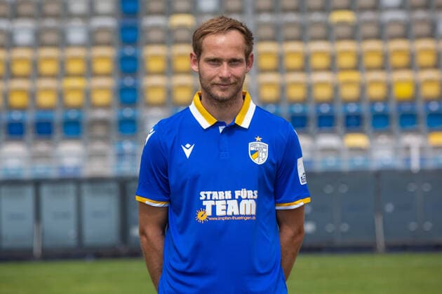 Jena , 220721 , Football Regionalliga , FC Carl Zeiss Jena , Appointment appointment , Portraits in the picture Rene Lange
