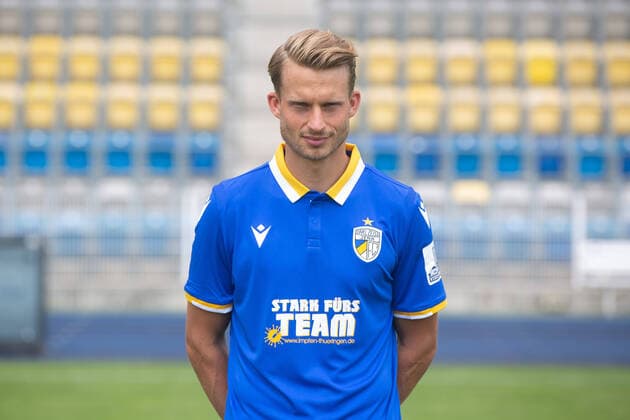 Jena , 220721 , Football Regionalliga , FC Carl Zeiss Jena , Appointment appointment , Portraits in the picture Maximilian Oesterhelweg