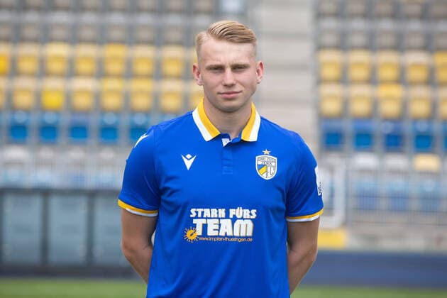 Jena , 220721 , Football Regionalliga , FC Carl Zeiss Jena , Appointment appointment , Portraits in the picture Felix Rehder