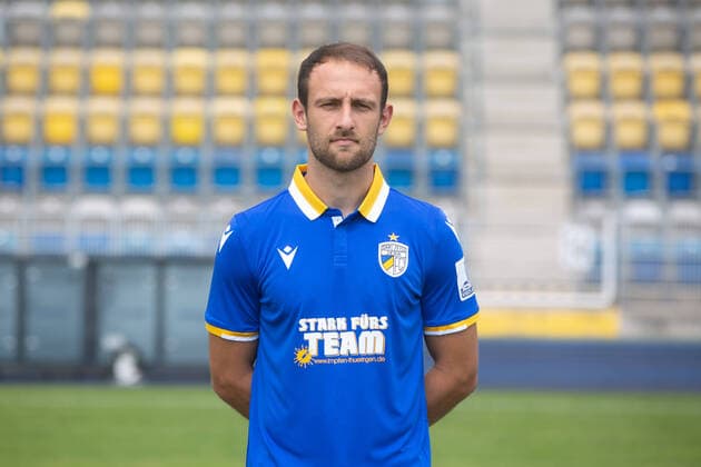 Jena , 220721 , Football Regionalliga , FC Carl Zeiss Jena , Appointment appointment , Portraits in the picture Kevin Wolf