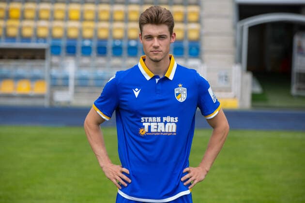 Jena , 220721 , Football Regionalliga , FC Carl Zeiss Jena , Appointment appointment , Portraits in the picture Marcel Hoppe