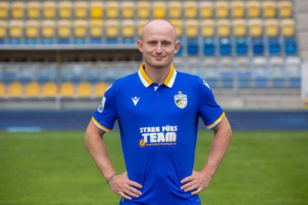 Jena , 220721 , Football Regionalliga , FC Carl Zeiss Jena , Appointment appointment , Portraits in the picture Maximilian Krauß