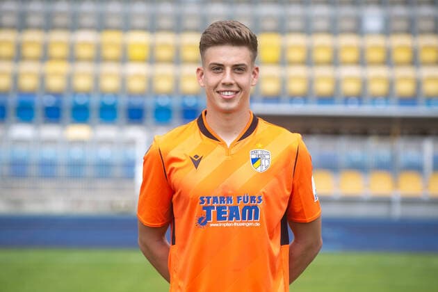 Jena , 220721 , Football Regionalliga , FC Carl Zeiss Jena , Appointment appointment , Portraits in the picture Alexios Dedidis