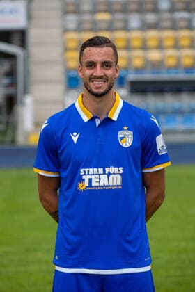 Jena , 220721 , Football Regionalliga , FC Carl Zeiss Jena , Appointment appointment , Portraits in the picture Justin Schau