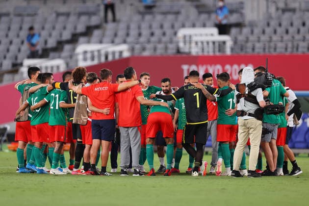 Mexico team group, Mannschaftsbild, Totale JULY 22, 2021 - Football : Men s First Round Group A match betwee Mexico 4-1 France during the Tokyo 2020 Olympic Games, Olympische Spiele, Olympia, OS at the Tokyo Stadium in Tokyo, Japan. Noxthirdxpartyxsales  (165172531)