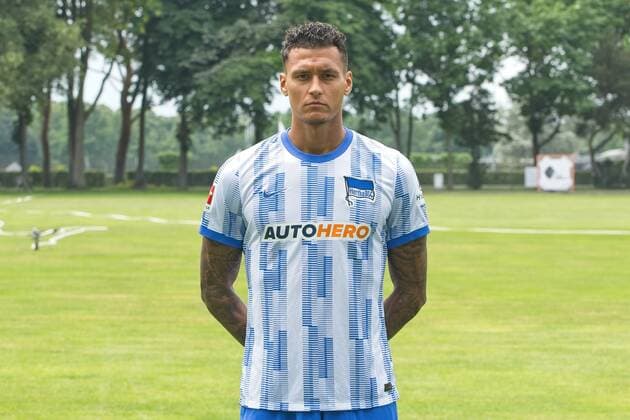 Davie Selke, Hertha BSC, 1 BL, portrait date 2021 2022, 22 07 21, GER, Berlin, football, 22 07 21, Hertha BSC Berlin. Copyright: xUwexKoch Eibner-Pressefotox EP_EER