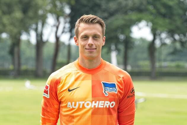 Alexander Schwolow, Hertha BSC, 1 BL, portrait date 2021 2022, 22 07 21, GER, Berlin, football, 22 07 21, Hertha BSC Berlin. Copyright: xUwexKoch Eibner-Pressefotox EP_EER