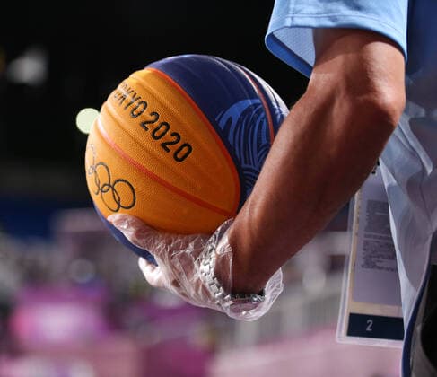 July 24, 2021, Aomi, Tokyo, Japan: The ball of the game used for the Women s Basketball 3x3 Pool Round Game between France and Italy at the Aomi Urban Sports Park on July 24th 2021 in Tokyo, Japan Aomi Japan - ZUMAc179 20210724_zep_c179_071 Copyright: xMickaelxChavetx