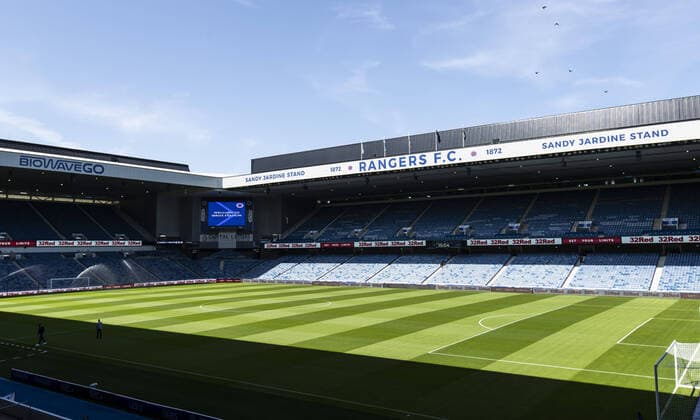 Mandatory Credit: Photo by Luke Nickerson Rangers FC Shutterstock (12229110b) A general view of Ibrox Stadium Rangers v Brighton & Hove Albion, Pre-season Friendly, Football, Ibrox Stadium, Glasgow, UK - 24 July 2021 EDITORIAL USE ONLY No use with unauthorised audio, video, data, fixture lists, club league logos or live services. Online in-match use limited to 120 images, no video emulation. No use in betting, games or single club league player publications. Rangers v Brighton & Hove Albion, Pre-season Friendly, Football, Ibrox Stadium, Glasgow, UK - 24 July 2021 EDITORIAL USE ONLY No use with unauthorised audio, video, data, fixture lists, club league logos or live services. Online in-match use limited to 120 images, no video emulation. No use in betting, games or single club league player publications. Copyright: xLukexNickerson RangersxFC Shutterstockx 12229110b