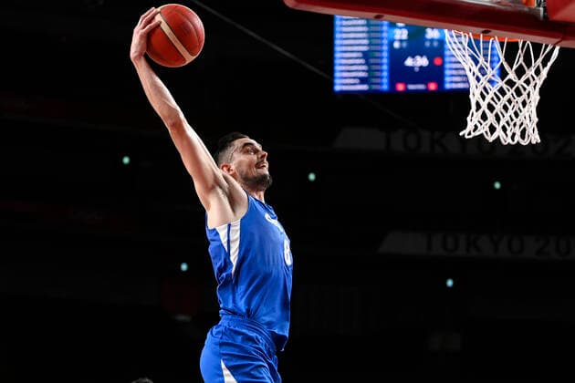 Tomas Satoransky (Czech) in action during match Iran vs Czech republic in men s basketball group phase, within the 2020 Summer Olympics, on July 25, 2021, in Tokyo, Japan. (CTKxPhoto OndrejxDeml) CTKPhotoP2021072501086 