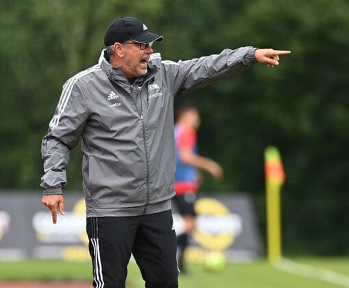 Football, Men, 2021 2022 season, Test match in Imst Austria , 1 FC Union Berlin OGC Nice 2 0 , Coach Urs Fischer 1 FC Union , 24 07 2021, Copyright: xMatthiasxKochx