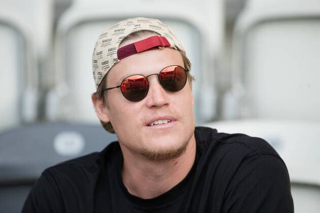 210725 Basketball player Jonas Jerebko in the stands during the football match in the Allsvenskan between Häcken and Elfsborg on July 25, 2021 in Gothenburg,  Copyright: MICHAELxERICHSEN BB210725MI034