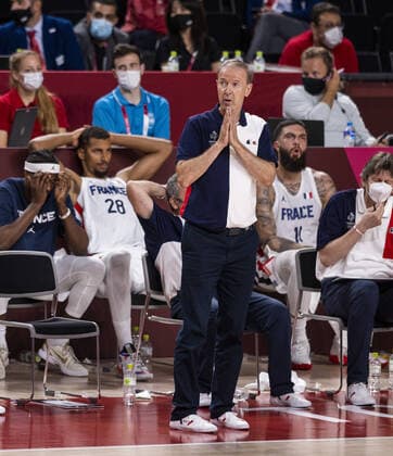 Tokyo Tokyo, 25 07 2021, Japan, Olympic Games Coach COLLET Vincent FRA Basketball USA France Olympic Games, 2020 2021 Photo Moritz Müller Only for Editorial use