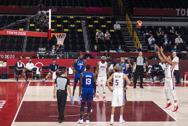 Tokyo Tokyo, 25 07 2021, Japan, Olympic Games GOBERT Rudy FRA Basketball USA France Olympic Games, 2020 2021 Photo Moritz Müller Only for Editorial use