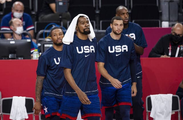 Tokyo Tokyo, 25 07 2021, Japan, Olympic Games DURANT Kevin Wayne USA disappointed Basketball USA France Olympic Games, 2020 2021 Photo Moritz Mueller Only for Editorial use