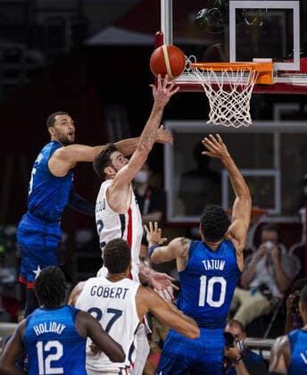 Tokyo Tokyo, 25 07 2021, Japan, Olympic Games de COLO Nando FRA Basketball USA France Olympic Games, 2020 2021 Photo Moritz Müller Only for Editorial use