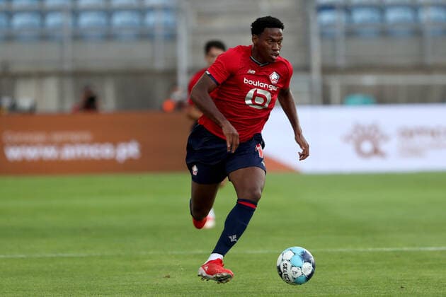 FC Porto v Lille OSC - Pre-Season Friendly Jonathan David of Lille OSC in action during the pre-season friendly football match between FC Porto and Lille OSC at the Algarve stadium in Loule, Portugal on July 25, 2021. Algarve Portugal fiuza-fcportov210725_npTGi  Copyright: xPedroxFiuzax