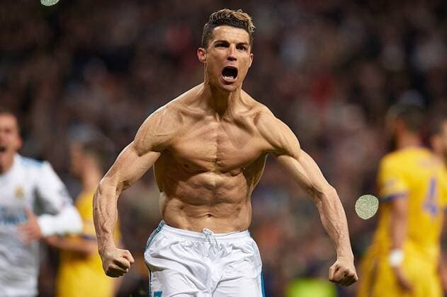 IMAGO Iconic Moments, Fußball Mandatory Credit: Photo by Bagu Blanco Shutterstock (9625058y) Cristiano Ronaldo of Real Madrid celebrates his goal in the last minute (1-3). Real Madrid v Juventus FC. Champions League. Quarter de final, Secons Leg. Santiago Bernabeu stadium, Madrid, Spain, 11 April 2018. Real Madrid v Juventus FC. Champions League. Quarter de final, Secons Leg. Santiago Bernabeu stadium, Madrid, Spain, 11 April 2018.  Copyright: xBaguxBlanco Shutterstockx 9625058y
