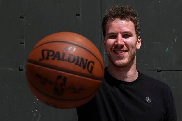 BASKETBALL - photo shooting with Jakob Poeltl VIENNA,AUSTRIA,26.JUL.21 - BASKETBALL - photo shooting with Jakob Poeltl. Image shows Jakob Poeltl (San Antonio Spurs).  GEPAxpictures xPhilippxBrem