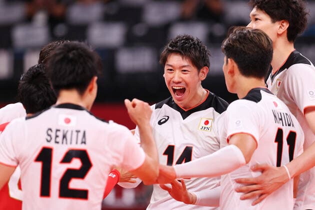 Japan team group, Mannschaftsbild, Totale (JPN), JULY 26, 2021 - Volleyball : Men s Preliminary round pool A match between Japan 3-1 Canada during the Tokyo 2020 Olympic Games, Olympische Spiele, Olympia, OS at the Ariake Arena in Tokyo, Japan. Noxthirdxpartyxsales  (165528584)