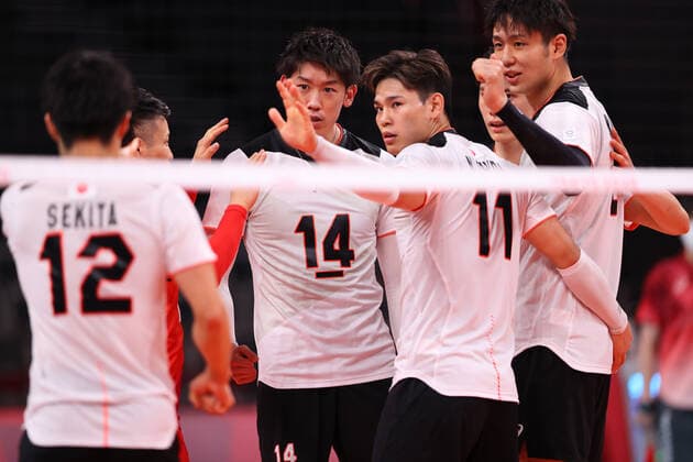 Japan team group, Mannschaftsbild, Totale (JPN), JULY 26, 2021 - Volleyball : Men s Preliminary round pool A match between Japan 3-1 Canada during the Tokyo 2020 Olympic Games, Olympische Spiele, Olympia, OS at the Ariake Arena in Tokyo, Japan. Noxthirdxpartyxsales  (165528594)