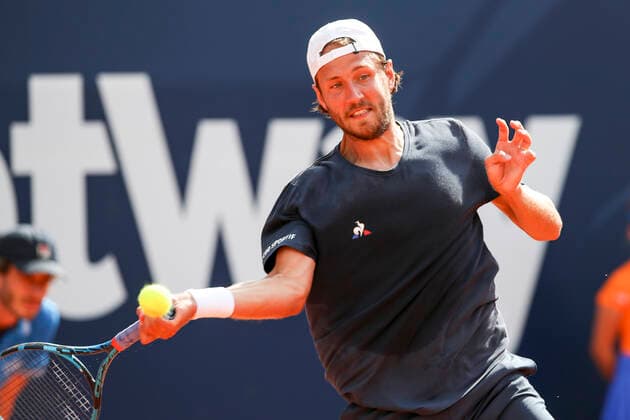 TENNIS - ATP, Tennis Herren Generali Open 2021 KITZBUEHEL,AUSTRIA,26.JUL.21 - TENNIS - ATP World Tour, Generali Open. Image shows Lucas Pouille (FRA).  GEPAxpictures xPatrickxSteiner