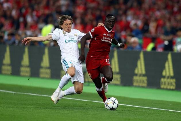 Mandatory Credit: Photo by Kieran Mcmanus BPI Shutterstock (9694071ci) Luka Modric of Real Madrid and Sadio Mane of Liverpool Real Madrid v Liverpool, UEFA Champions League Final, Olimpiyskiy National Sports Complex Stadium, Kiev, UA, 26 May 2018 Real Madrid v Liverpool, UEFA Champions League Final, Olimpiyskiy National Sports Complex Stadium, Kiev, UA, 26 May 2018 Copyright: xKieranxMcmanus BPI Shutterstockx 9694071ci