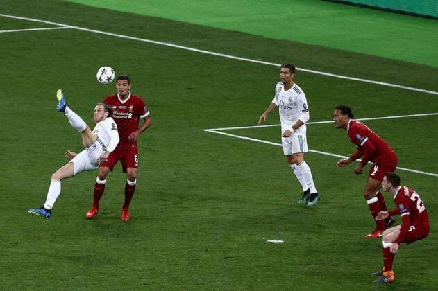 Mandatory Credit: Photo by Matt West BPI Shutterstock (9694071ek) Gareth Bale of Real Madrid scores his sides second goal Real Madrid v Liverpool, UEFA Champions League Final, Olimpiyskiy National Sports Complex Stadium, Kiev, UA, 26 May 2018 Real Madrid v Liverpool, UEFA Champions League Final, Olimpiyskiy National Sports Complex Stadium, Kiev, UA, 26 May 2018 Copyright: xMattxWest BPI Shutterstockx 9694071ek