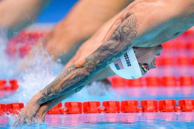 210727 Caeleb Dressel of USA competes in men?s 100m freestyle swimming during day 4 of the Tokyo 2020 Olympic Games, Olympische Spiele, Olympia, OS on July 27, 2021 in Tokyo. Photo: Joel Marklund BILDBYRAN kod JM JM0173 bbeng simning swimming svomming olympic games olympics os ol olympiska spel olympiske leker tokyo2020 tokyo 2020 tokyo-os tokyo-ol kval *** 210727 Caeleb Dressel of USA competes in mens 100m freestyle swimming during day 4 of the Tokyo 2020 Olympic Games on July 27, 2021 in Tokyo Photo Joel Marklund IMAGE BODY code JM JM0173 bbeng swimming swimming swimming olympic games olympics os ol olympic games olympic games tokyo2020 tokyo 2020 tokyo os tokyo ol kval,  Copyright: JOELxMARKLUND BB210727JM159