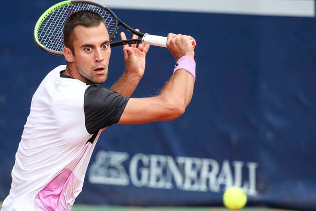TENNIS - ATP, Tennis Herren Generali Open 2021 KITZBUEHEL,AUSTRIA,27.JUL.21 - TENNIS - ATP World Tour, Generali Open. Image shows Laslo Djerbe (SRB).  GEPAxpictures xPatrickxSteiner