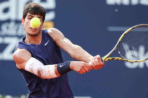 TENNIS - ATP, Tennis Herren Generali Open 2021 KITZBUEHEL,AUSTRIA,27.JUL.21 - TENNIS - ATP World Tour, Generali Open. Image shows Carlos Alcaraz (ESP).  GEPAxpictures xPatrickxSteiner