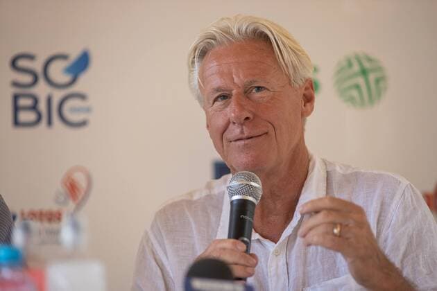 2021.07.27 Poznan Tenis Poznan Open 2021 Konferencja prasowa i trening pokazowy z udzialem Bjorna Borga oraz Wojciecha Fibaka N z Bjorn Borg Foto Pawel Jaskolka PressFocus 2021.07.27 Poznan Tennis Poznan Open press conference, PK, Pressekonferenz with Bjorn Borg and Wojciech Fibak Credit: Pawel Jaskolka PressFocus NEWSPIX.PL --- Newspix.pl  20210727_PF_PJ007