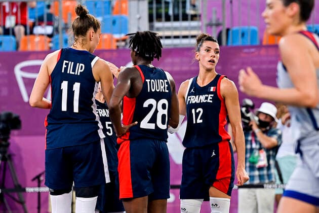 Guapo Laetitia (Fra) BASKET3X3 : USA vs France - femmes - Jeux Olympiques - Tokyo - 28 07 2021 JBAutissier Panoramic 