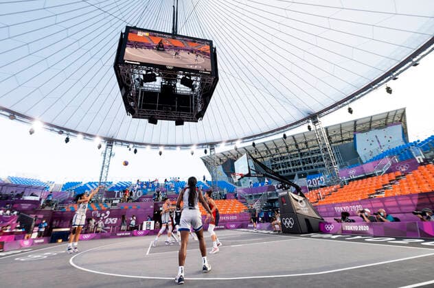 Ambiance Basket 3x3 BASKET3X3 : USA vs France - femmes - Jeux Olympiques - Tokyo - 28 07 2021 JBAutissier Panoramic 