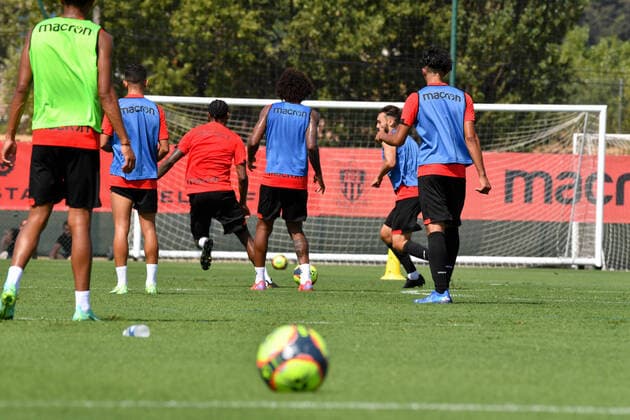 Entrainement de l OGC Nice au Centre d Entrainement et de Formation de l OGC Nice. FOOTBALL : Entrainement de l OGC Nice - 28 07 2021 LionelUrman Panoramic 