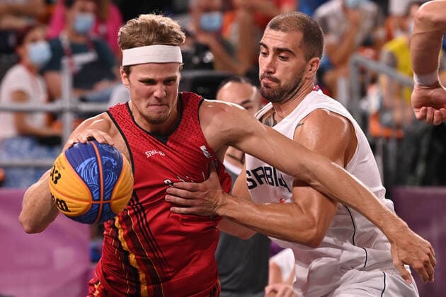 Tokyo 2020 in 2021, 3x3 basketball, mens, 3rd place match, Serbia - Belgium.