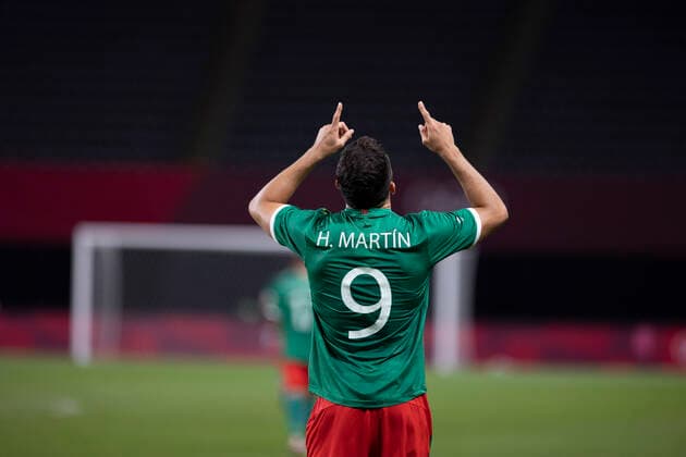 Tokyo 2020 Sapporo Olympics SAPPORO, HO - 28.07.2021: TOKYO 2020 SAPPORO OLYMPICS - Martin lives after scoring (0-3) during the match between South Africa and Mexico at the Tokyo 2020 Olympiad, held in 2021, at Sapporo Dome in Sapporo city, Japan (Photo: Richard Callis Fotoarena) x2099187x  RichardxCallis