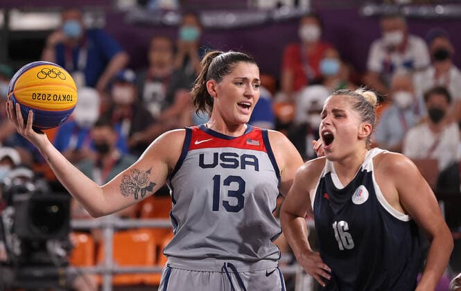 Tokyo 2020 in 2021, 3x3 basketball, womens, finals, U.S. defeats ROC