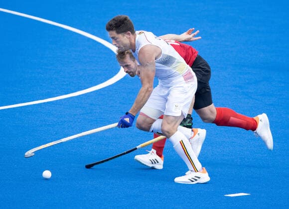 Belgium s Cedric Charlier a hockey match between Belgium s Red Lions and Canada, in pool B of the men s Field hockey, Feldhockey tournament, on the seventh day of the Tokyo 2020 Olympic Games, Olympische Spiele, Olympia, OS in Tokyo, Japan on Thursday 29 July 2021. The postponed 2020 Summer Olympics are taking place from 23 July to 8 August 2021. BENOITxDOPPAGNE  x3049262x