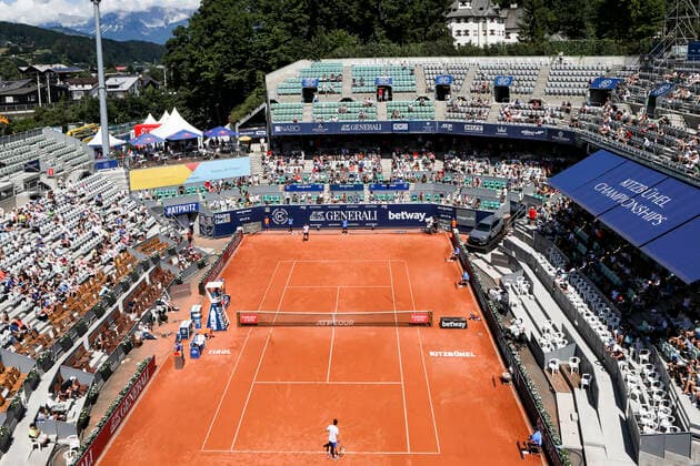 TENNIS - ATP, Tennis Herren Generali Open 2021 KITZBUEHEL,AUSTRIA,29.JUL.21 - TENNIS - ATP World Tour, Generali Open. Image shows an overview of the center court.  GEPAxpictures xPatrickxSteiner