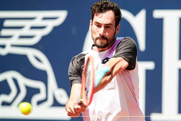 TENNIS - ATP, Tennis Herren Generali Open 2021 KITZBUEHEL,AUSTRIA,29.JUL.21 - TENNIS - ATP World Tour, Generali Open. Image shows Gianluca Mager (ITA).  GEPAxpictures xPatrickxSteiner