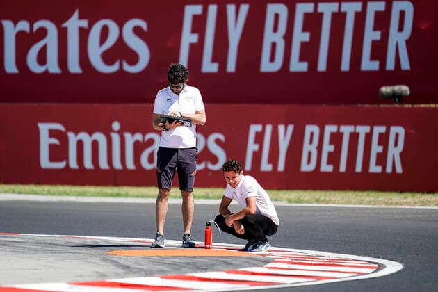 July 29, 2021, Mogyorod, Hungary: LANDO NORRIS of Great Britain and McLaren F1 Team is seen during preparations of the 2021 FIA Formula 1 Hungarian Grand Prix at the Hungaroring in Mogyorod near Budapest, Hungary. Mogyorod Hungary - ZUMAg147 20210729_zap_g147_017 Copyright: xJamesxGasperottix
