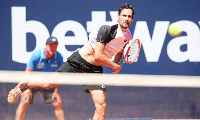 TENNIS - ATP, Tennis Herren Generali Open 2021 KITZBUEHEL,AUSTRIA,29.JUL.21 - TENNIS - ATP World Tour, Generali Open. Image shows Gianluca Mager (ITA).  GEPAxpictures xPatrickxSteiner