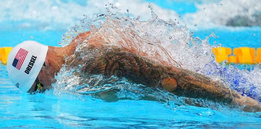 (210729) -- TOKYO, July 29, 2021 -- Caeleb Dressel of the United States competes during the heats of men s 100m butterfly of the Tokyo 2020 Olympics at Tokyo Aquatics Center in Tokyo, Japan, July 29, 2021. ) (TOKYO2020)JAPAN-TOKYO-OLY-SWIMMING-DAY 6 XuxChang 