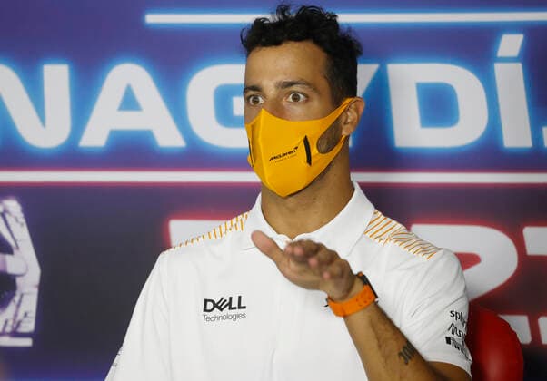 F1 Grand Prix of Hungary 3 Daniel Ricciardo (AUS, McLaren F1 Team), F1 Grand Prix of Hungary at Hungaroring on July 29, 2021 in Budapest, Hungary. (Photo by Florion Goga REUTERS FIA Pool via HOCH ZWEI) Budapest Hungary Poolfoto HOCH ZWEI Pool REUTERS ,EDITORIAL USE ONLY