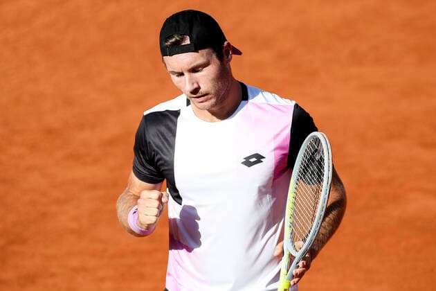 TENNIS - ATP, Tennis Herren Generali Open 2021 KITZBUEHEL,AUSTRIA,29.JUL.21 - TENNIS - ATP World Tour, Generali Open. Image shows the rejoicing of Lucas Miedler (AUT).  GEPAxpictures xPatrickxSteiner