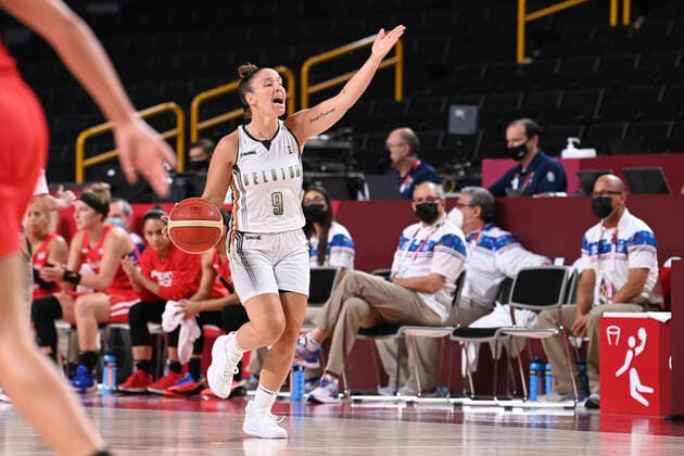 Belgian Cats Marjorie Carpreaux fights for the ball during a basketball game between Belgium s Belgian Cats and Puerto Rico, in the women s preliminary round group C, on the eighth day of the Tokyo 2020 Olympic Games, Olympische Spiele, Olympia, OS in Tokyo, Japan on Friday 30 July 2021. The postponed 2020 Summer Olympics are taking place from 23 July to 8 August 2021. ROBxWALBERS  x3049952x